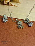 Butterfly Charm Necklace & Earrings Set